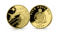 Złota moneta o nominale 5 dolarów