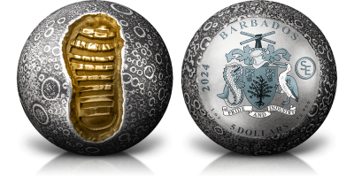 Apollo 11 - srebrna moneta w kształcie kuli o masie 1 uncji