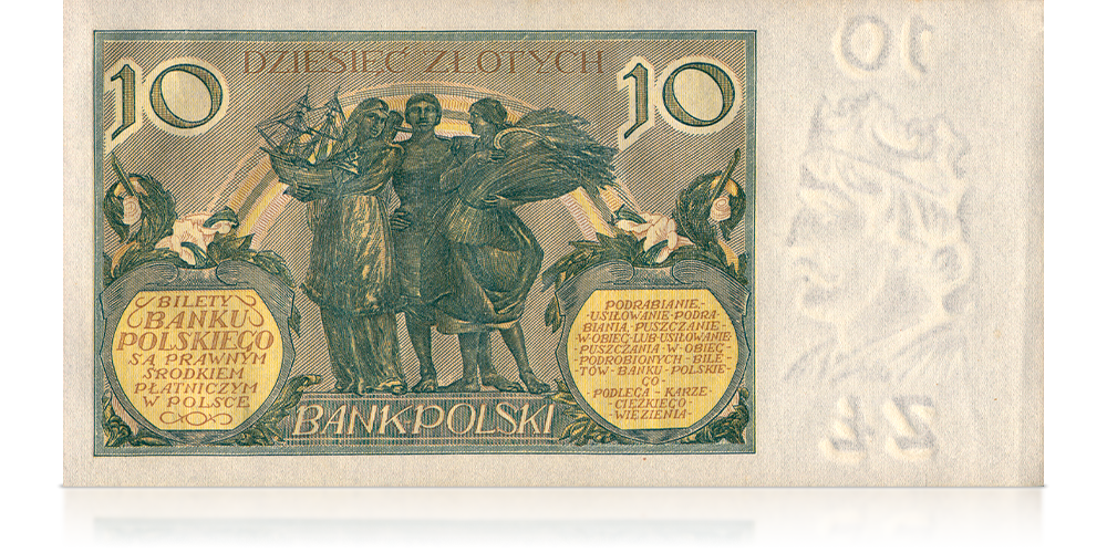 banknot 1929 trzy postacie