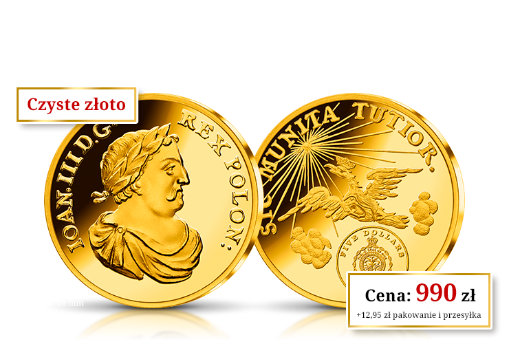 Medal koronacyjny Jana III Sobieskiego po raz pierwszy na monecie z czystego złota 