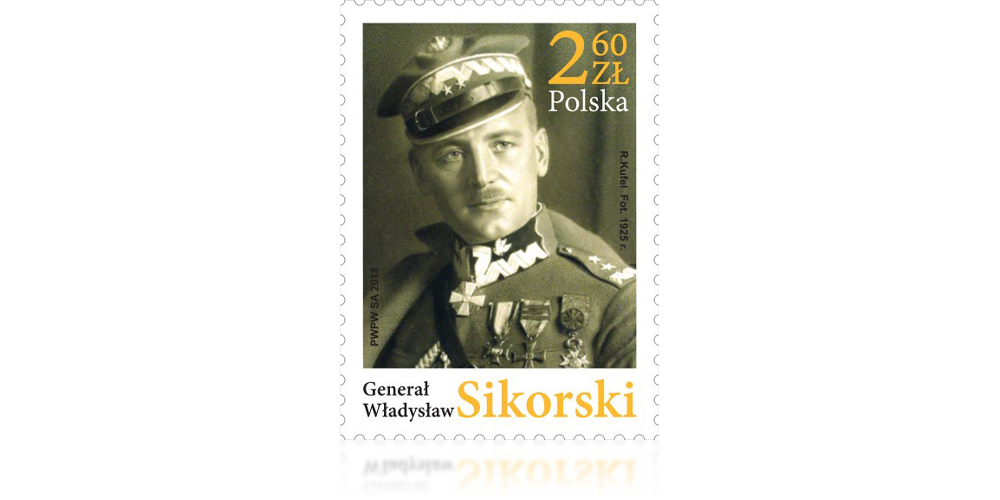 Znaczek generał Władysław Sikorski